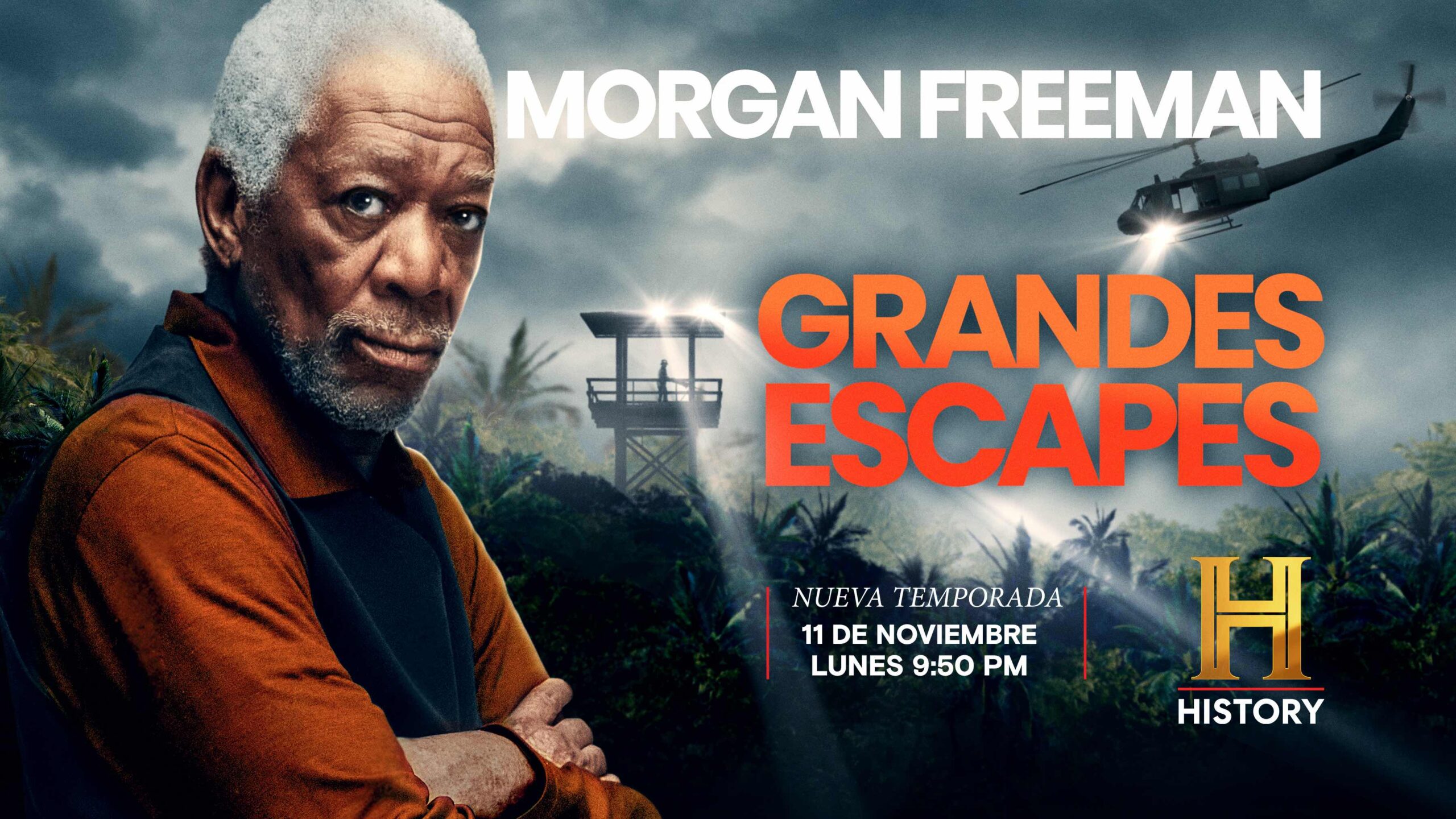 History estrena la segunda temporada de “Grandes escapes con Morgan Freeman”