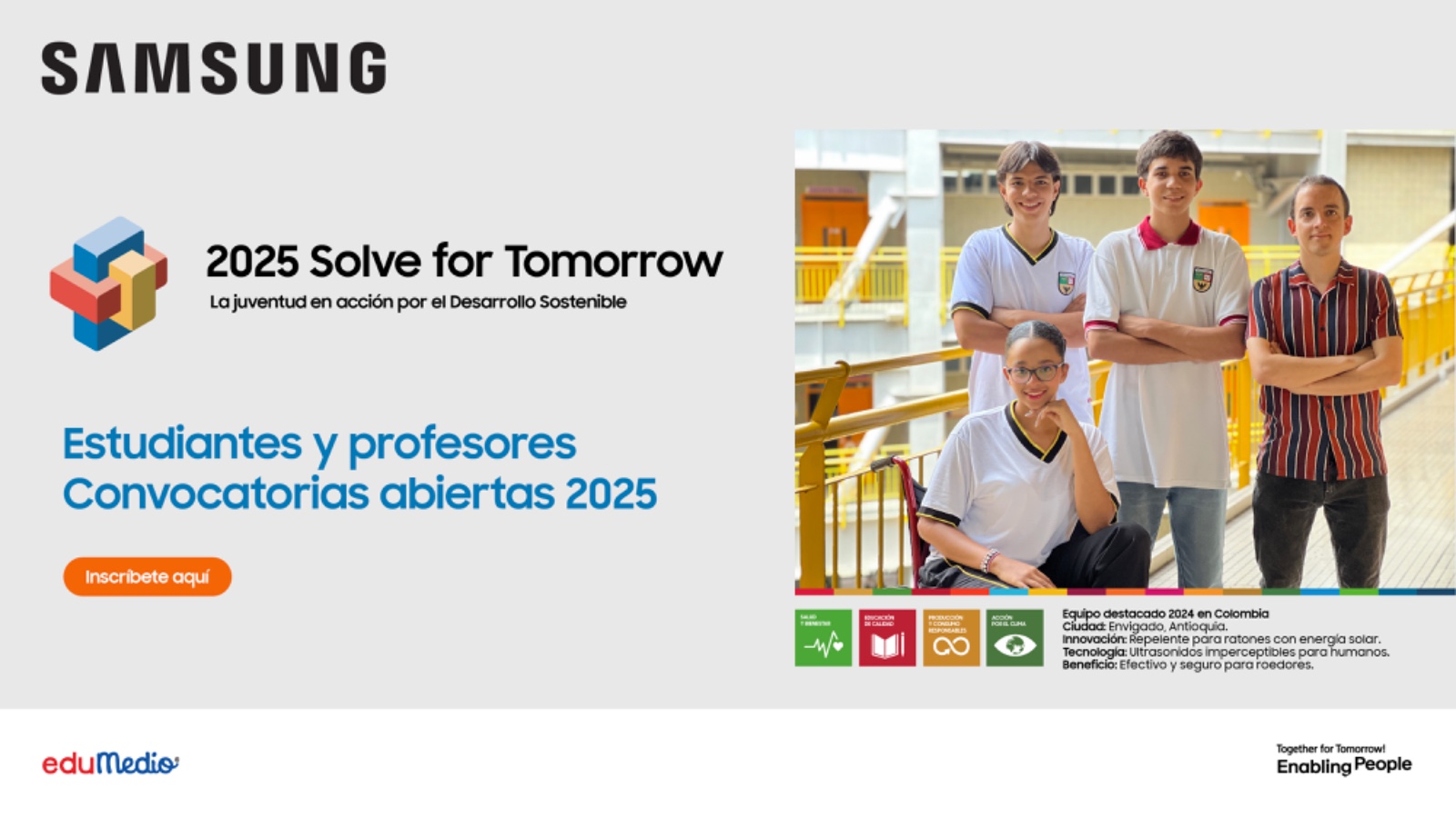Solve for Tomorrow 2025 impulsa a jóvenes colombianos a resolver problemas reales con STEM