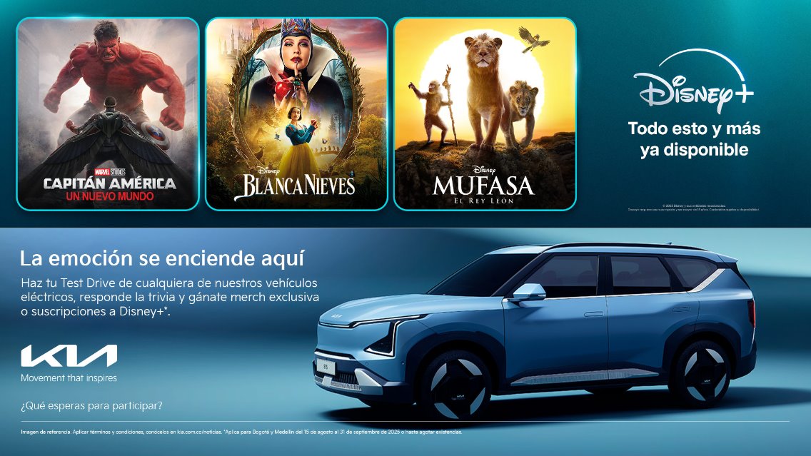 Conduce, juega y gana: Kia y Disney+ lanzan una experiencia para disfrutar en familia