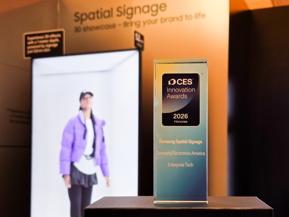 Samsung debuta en CES 2026 con Spatial Signage, su innovadora solución de señalización 3D para el sector empresarial