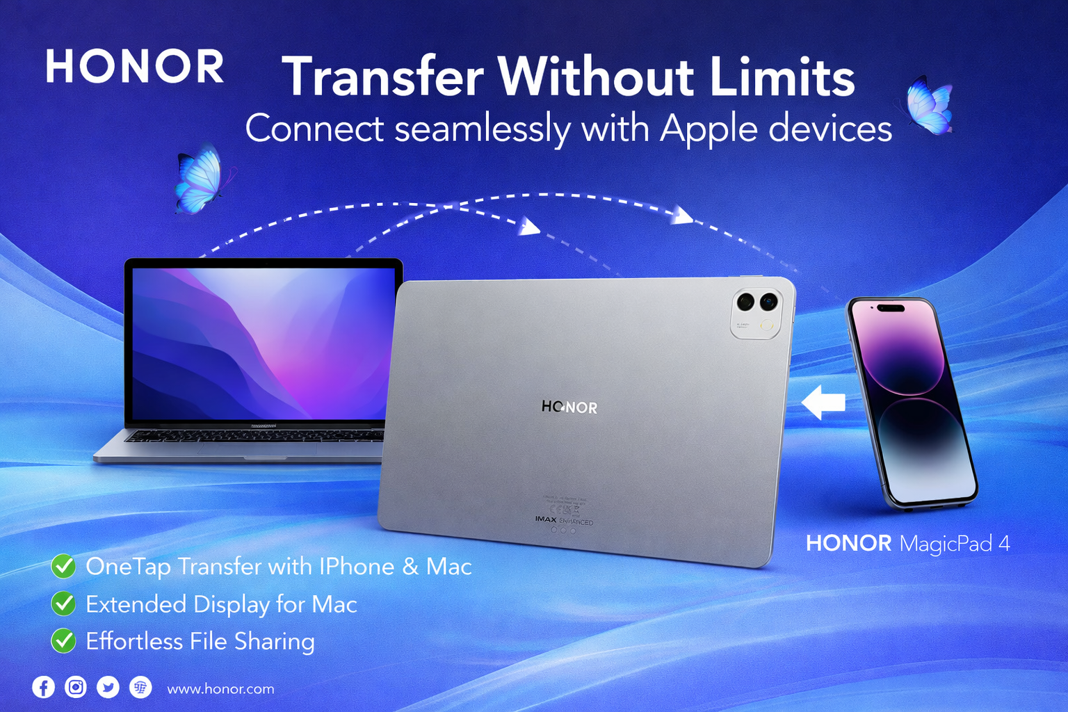 Transfer Without Limits: la apuesta de HONOR para conectar con iPhone y Mac