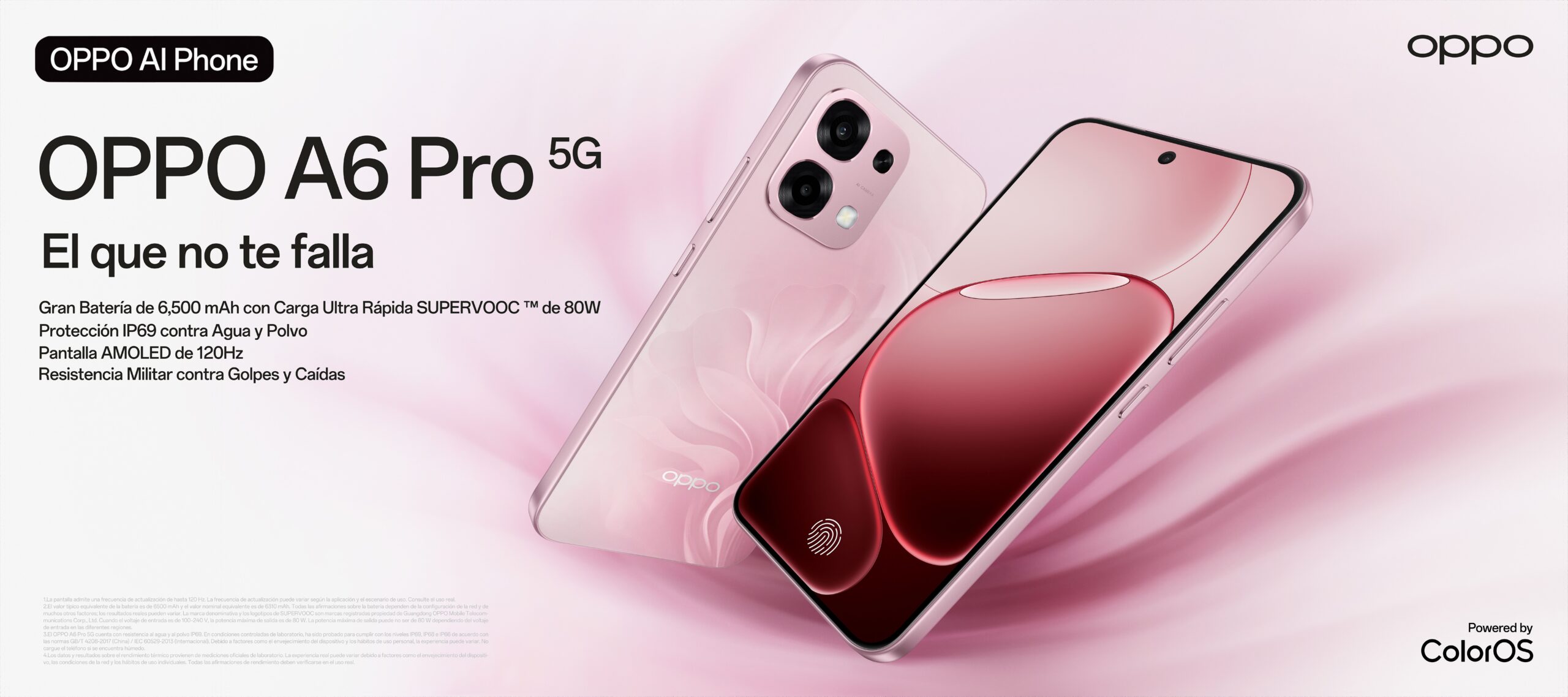 Nuevo OPPO A6 Pro 5G promete más de cinco años de rendimiento y certificación IP69