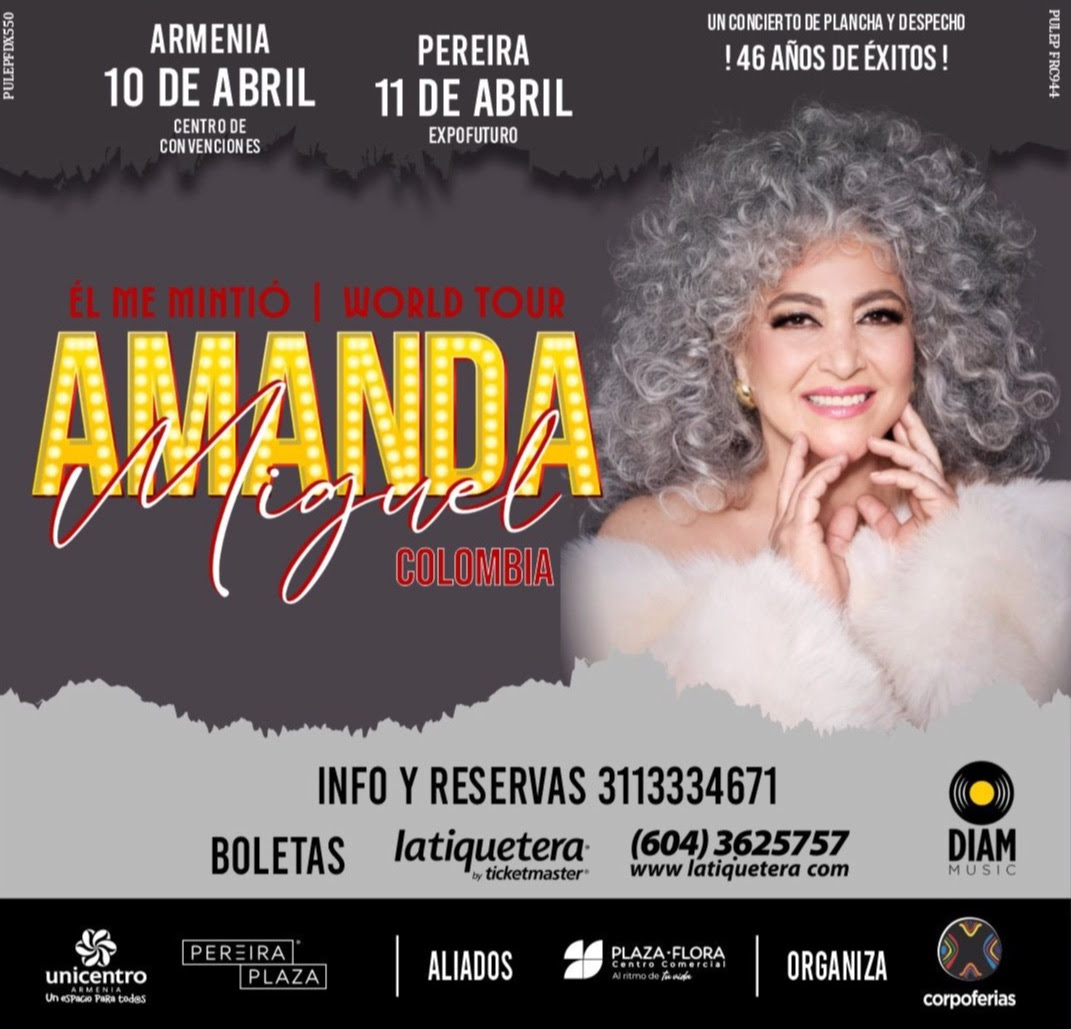 “Él Me Mintió World Tour”: Amanda Miguel confirma únicas fechas en Colombia