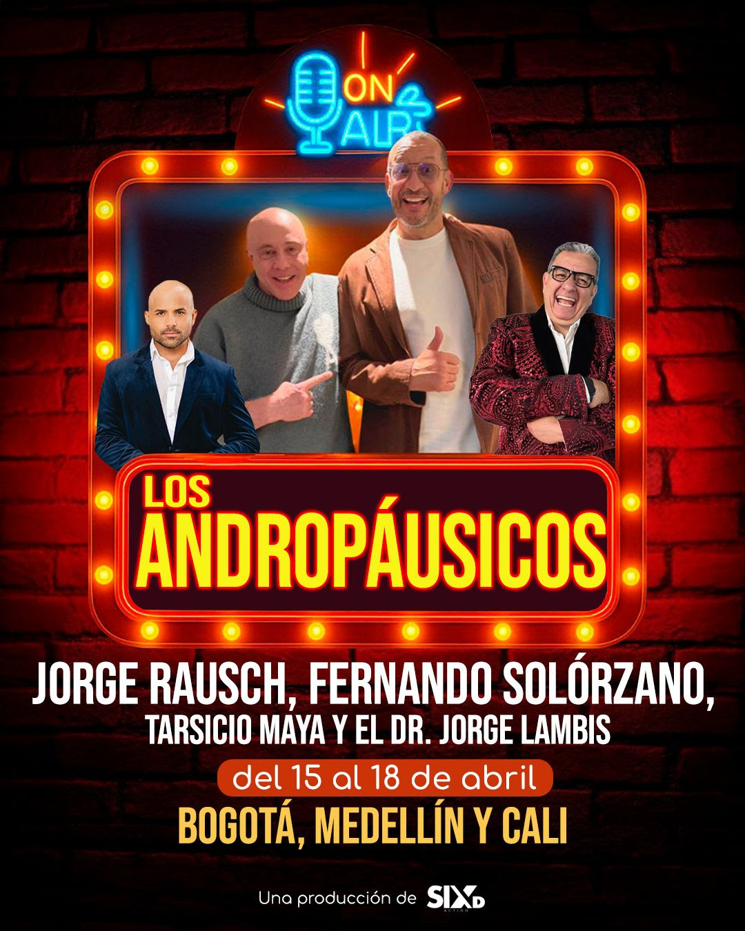 Risas, verdades y andropausia: “LOS ANDROPÁUSICOS” presenta un espectáculo en vivo tan irreverente como necesario