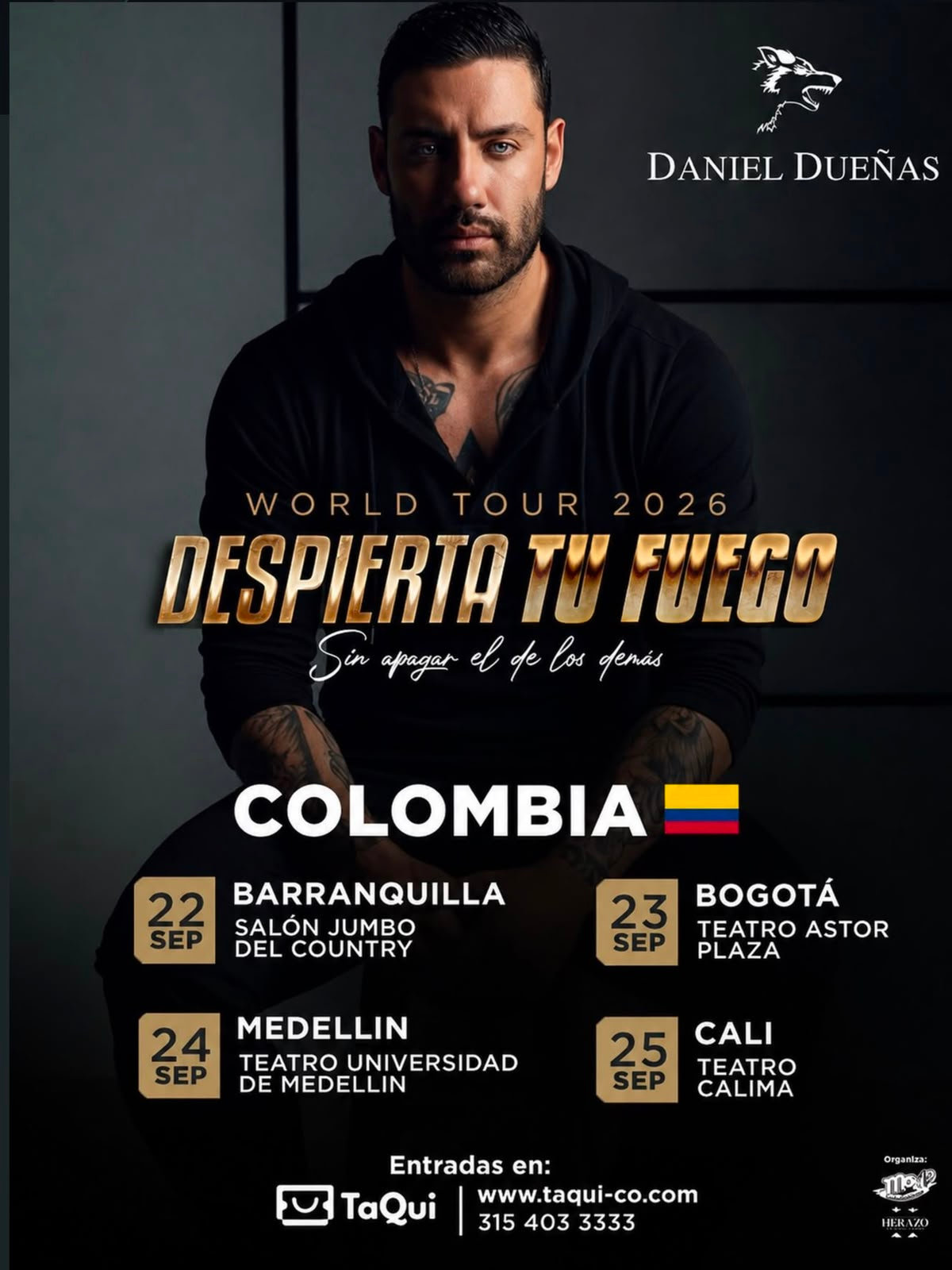 Daniel Dueñas aterriza en Colombia para inspirar a miles con “Despierta tu Fuego (Sin apagar el de los demás)”