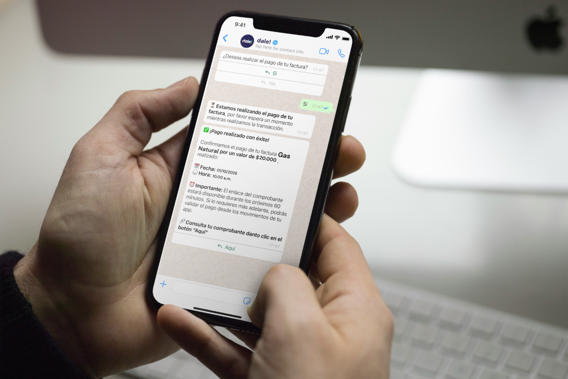 De las transferencias al pago de facturas: dale! amplía su experiencia financiera en WhatsApp